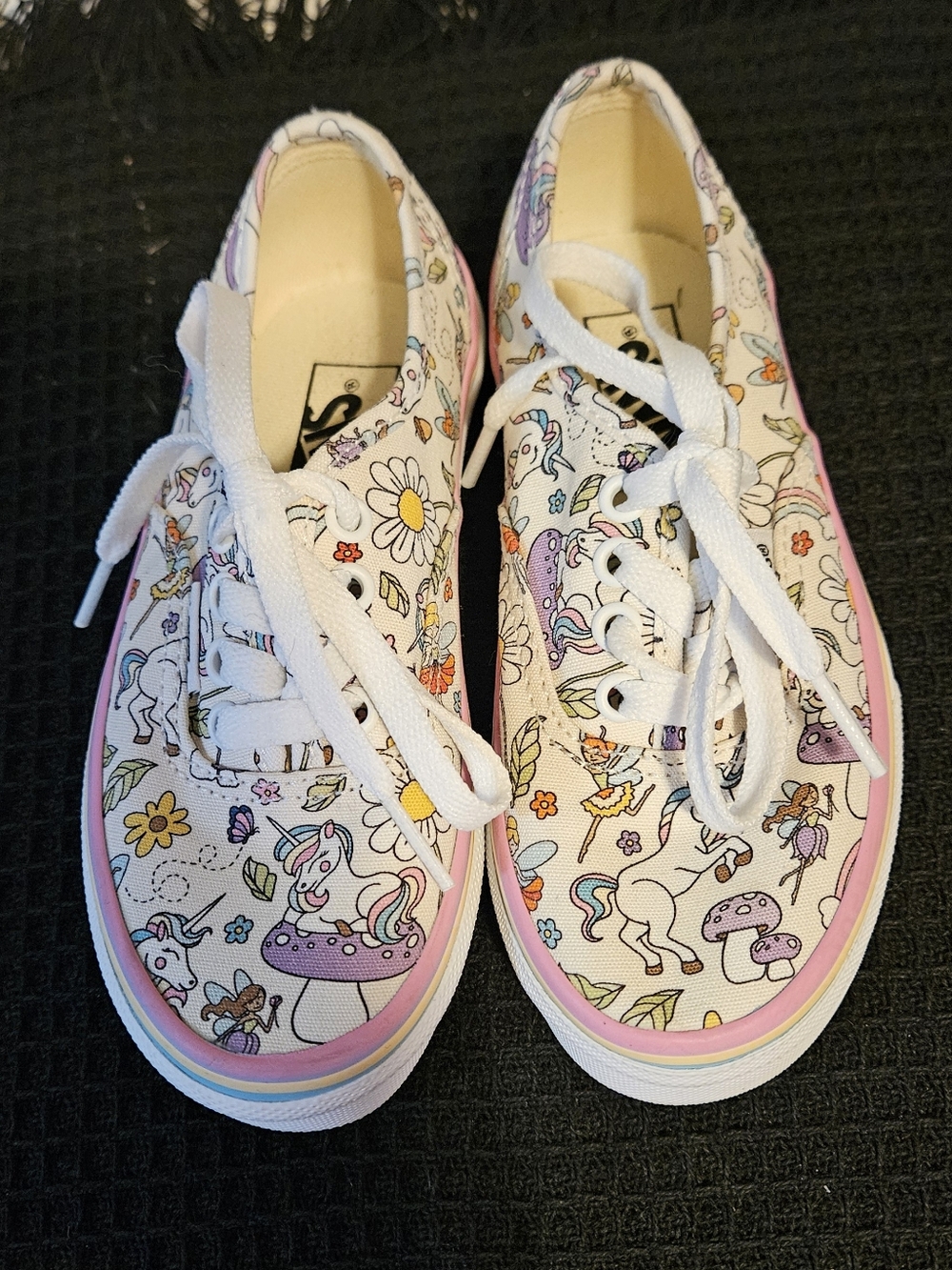 Vans Kids "Fairy Tale" Sneakers Featuring Unicorns Mushrooms Princesses & Fairys
